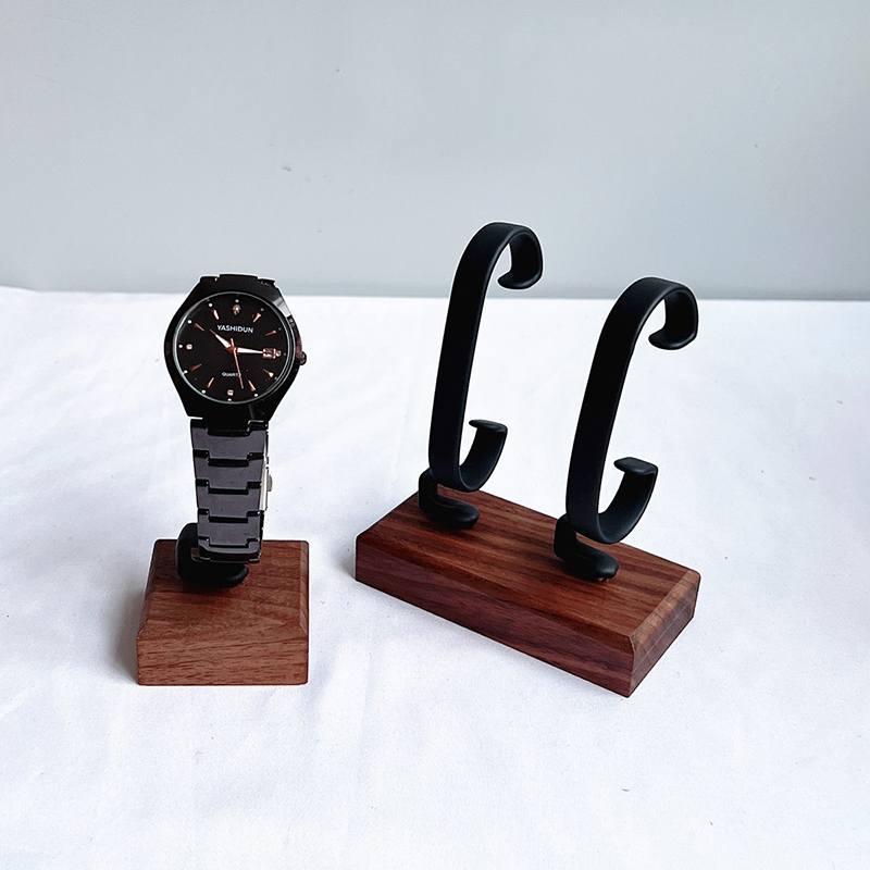 Jewelry And Watches Inc - حامل ساعات خشبي على شكل حرف