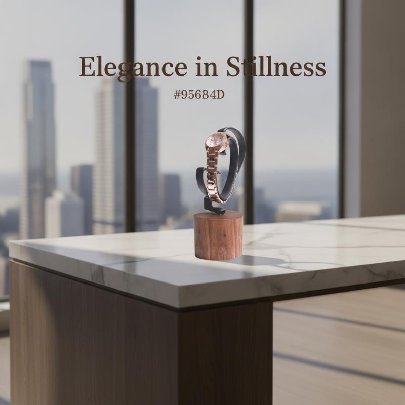 حامل ساعات خشبي على شكل حرف C  - مراجعة Jewelry And Watches Inc وسعره